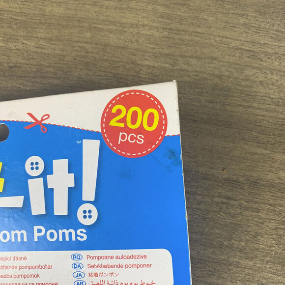 Self Adhesive Fuzzy Plush POM POMS - Pack of 200 10mm - Picture 5 of 8